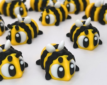 3D Printed Mini Bumble Bee Fidget: Articulated Desk Pet