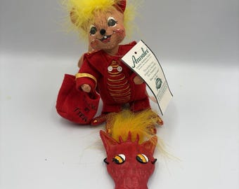 Annalee Trick or Treat Dragon Mouse Doll With Hard Mask Halloween 2005 Rare HTF