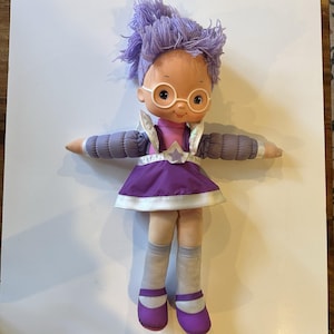 Vintage Rainbow Brite Shy Violet 18&quot;  Doll 1983 Hallmark Plush Purple Large 80s