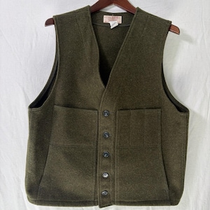 VTG C.C Filson Wool Vest Mens Size 46 Green USA Made Style 20 Hunting Workwear image 1