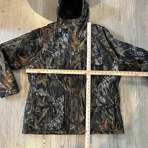 Vintage Dickies Camo Mossy oak Jacket XL Full Zip Hooded Thermal Lined Pockets image 12