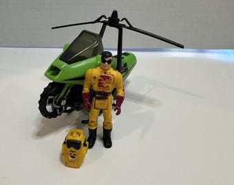 1985 Kenner M.A.S.K. Condor Brad Turner with Short Hocus Pocus Mask and general