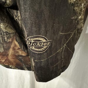 Vintage Dickies Camo Mossy oak Jacket XL Full Zip Hooded Thermal Lined Pockets image 2