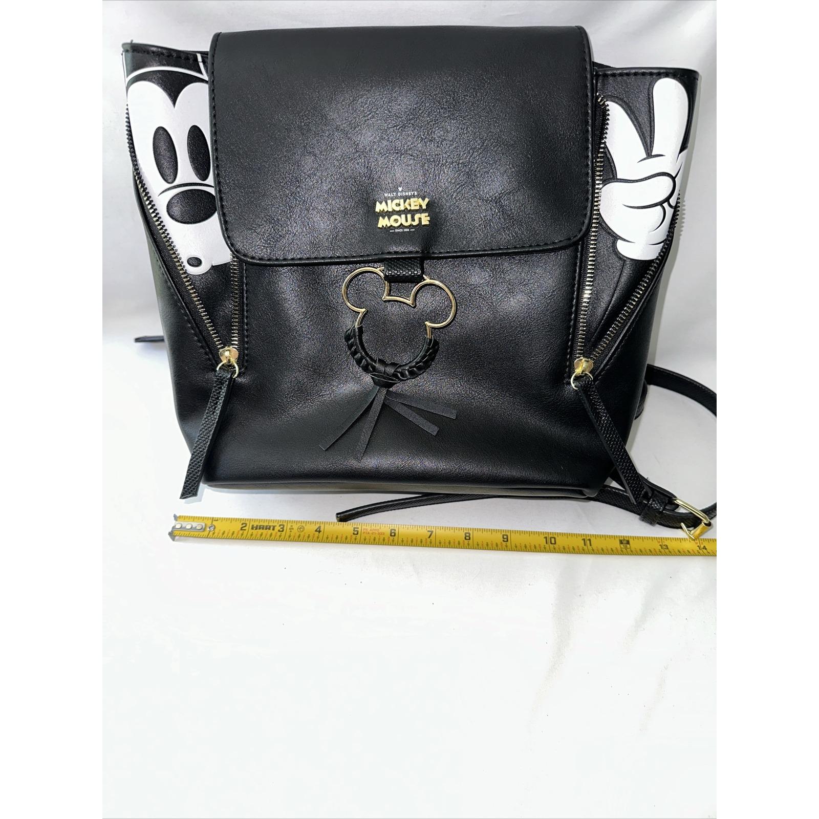 Disney Bioworld Mickey Mouse Black Mini Backpack Purse Faux  display picture 2