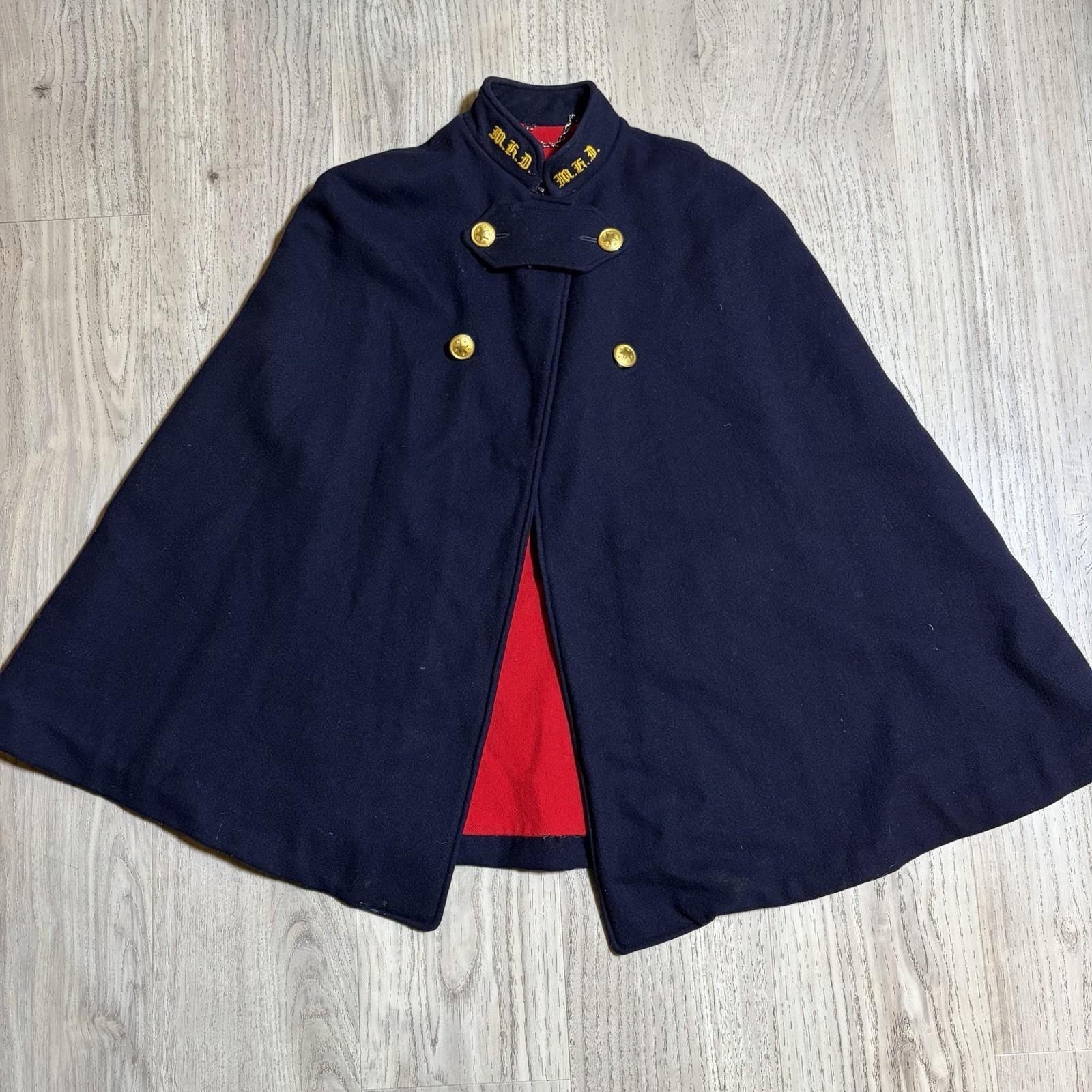 Vintage Military Cape Coat - Etsy