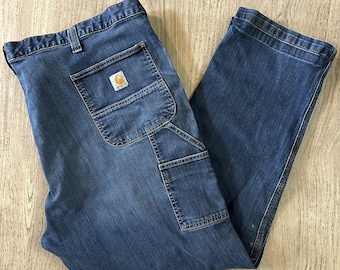 Jeans Carhartt Rugged Flex Relax Fit a gamba dritta lavaggio scuro, taglia 46X32