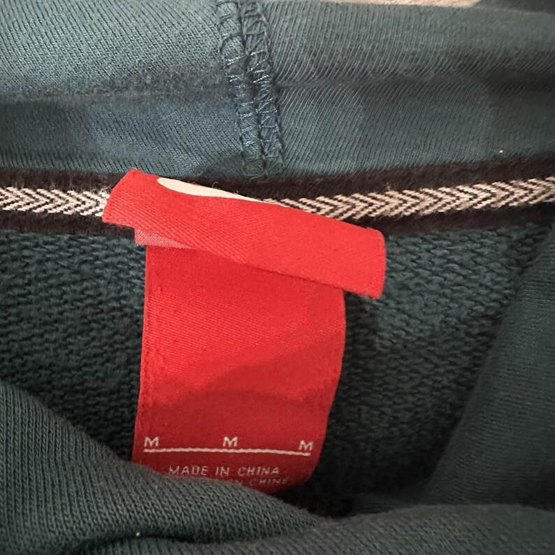 Felpa con cappuccio Nike da donna, collo a imbuto medio, verde, in pile, abbigliamento sportivo Y2K, logo Nike immagine 3