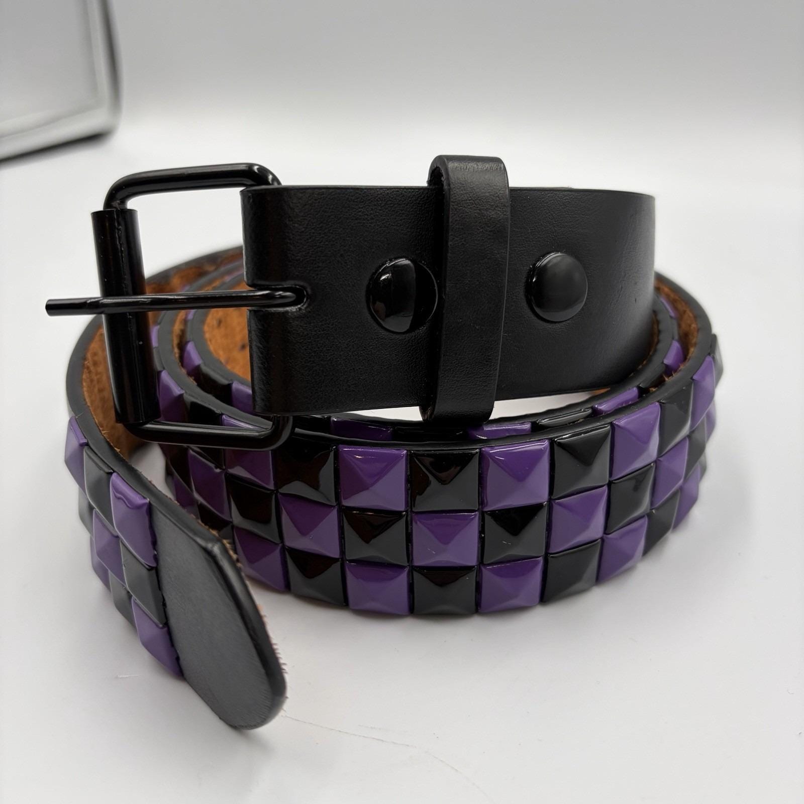 Studded Purple and Brown Belt Studded Belt Purple - Etsy main image 2