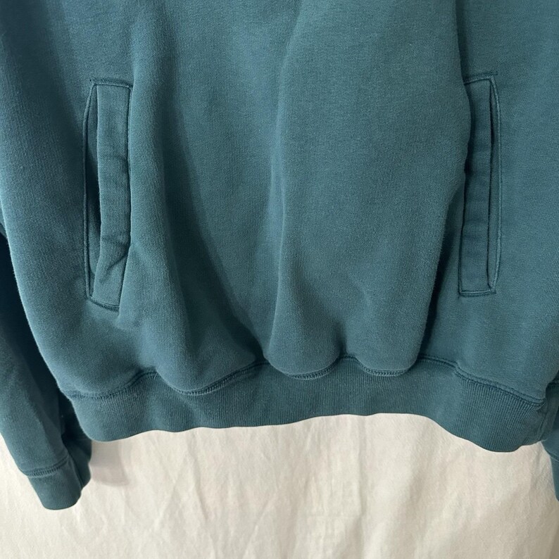 Felpa con cappuccio Nike da donna, collo a imbuto medio, verde, in pile, abbigliamento sportivo Y2K, logo Nike immagine 5