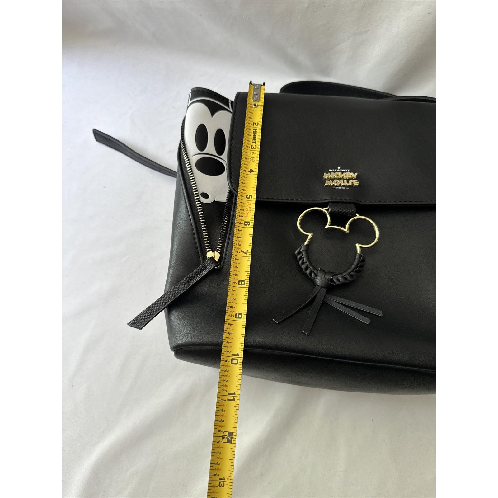 Disney Bioworld Mickey Mouse Black Mini Backpack Purse Faux 
