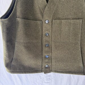 VTG C.C Filson Wool Vest Mens Size 46 Green USA Made Style 20 Hunting Workwear image 3