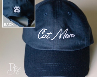 Cappello per mamma gatta, regalo per mamma gatta, regalo ricamato per proprietari di gatti, regalo per amanti dei gatti, cappello ricamato, gattara pazza, cappello per mamma di gatti, regalo per amanti dei gatti