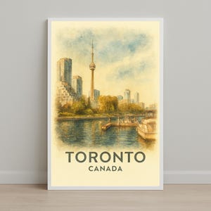 Toronto Travel Poster – Printable Wall Art Digital Download