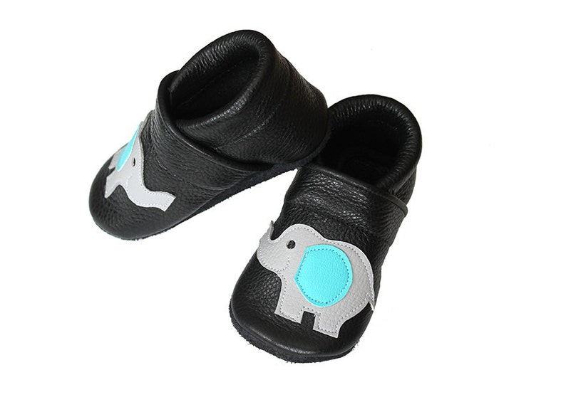 Leather Baby Booties Elephant Baby Shoes Infant Newborn Etsy