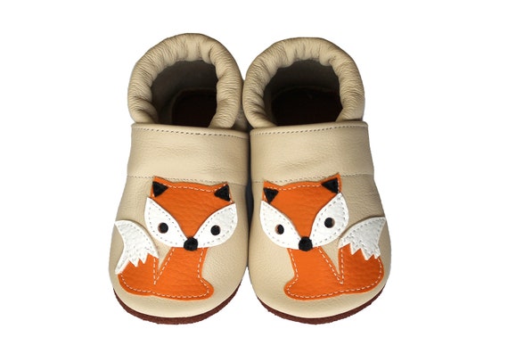 Leather Baby Booties Baby Shoes Fox Infant Newborn Nursery - Etsy