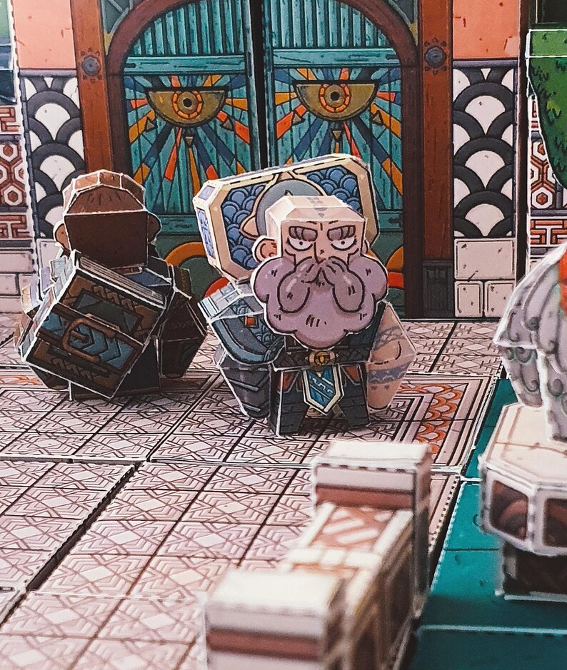 Printable Papercraft Dwarven Miniatures Pack | 3 Papercraft Heroes ...