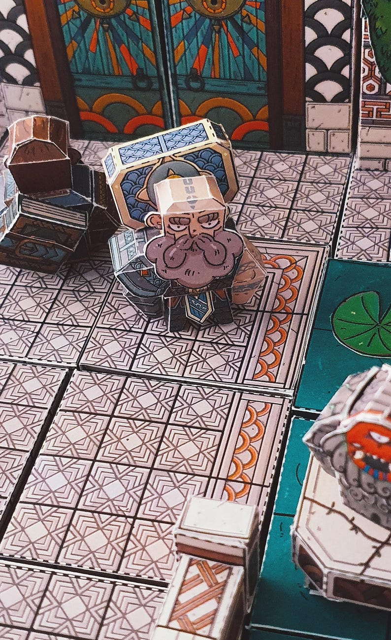 Dnd Papercraft Modular Tiles | Digital Download Battlemap Set | 2x2 ...