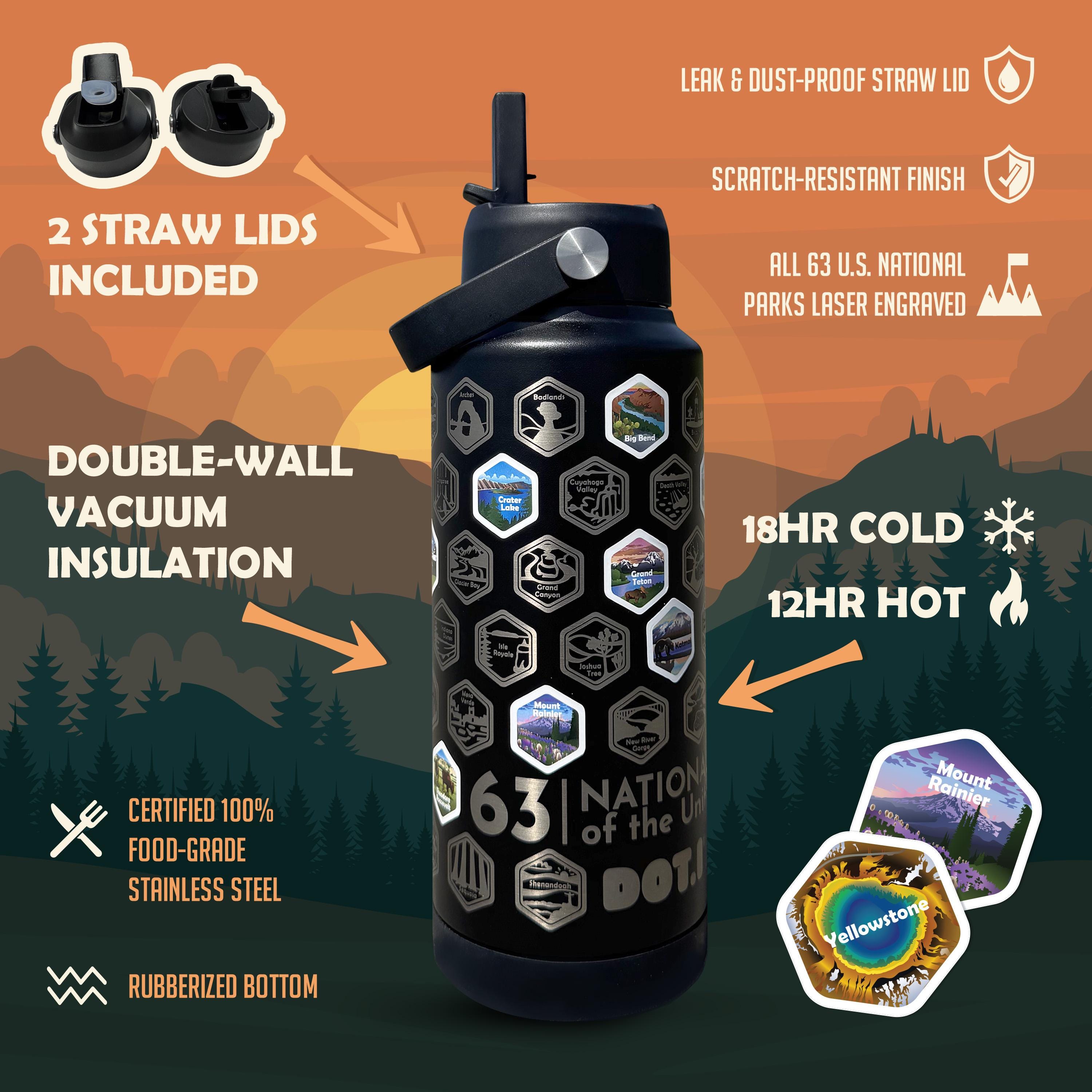 Botella De Agua Con Calcomanía De Parque Nacional: Nalgene De 32 Oz, Regalo Para Senderismo - España