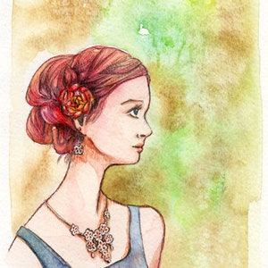 Original Watercolor Painting 6x9&quot; &quot; My Fair Lady &quot; Art by Patricia