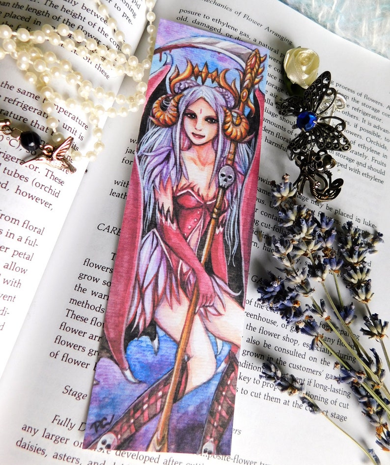 fantasy girl watercolor printable bookmarks diy scrapbooking etsy
