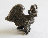 Vintage 40s US Army Air Corps Pilot Aviator Sterling Silver 3D Eagle Sweet Heart Bracelet Charm