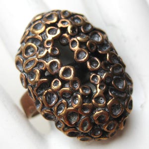 Vintage Hannu Ikonen Bronze Finland Mid Century Modernist Ring Finnish Jewelry