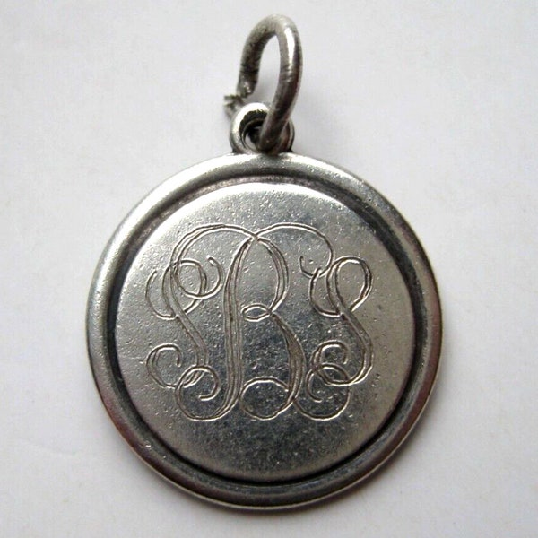 Vintage James Avery Initial Monogram Script Sterling Silver Bracelet Charm