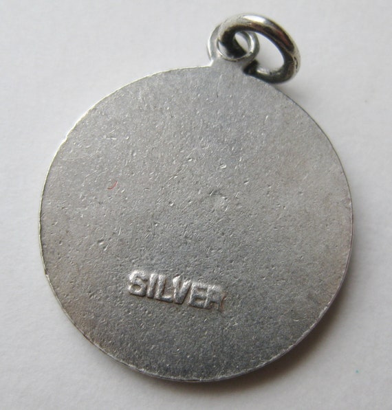 Vintage Sterling Silver Blue Guilloche Enamel St.… - image 2