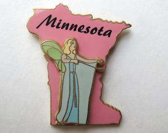 Vintage 2002 Minnesota Blue Fairy North Star State Walt Disney Enamel Pin 49328