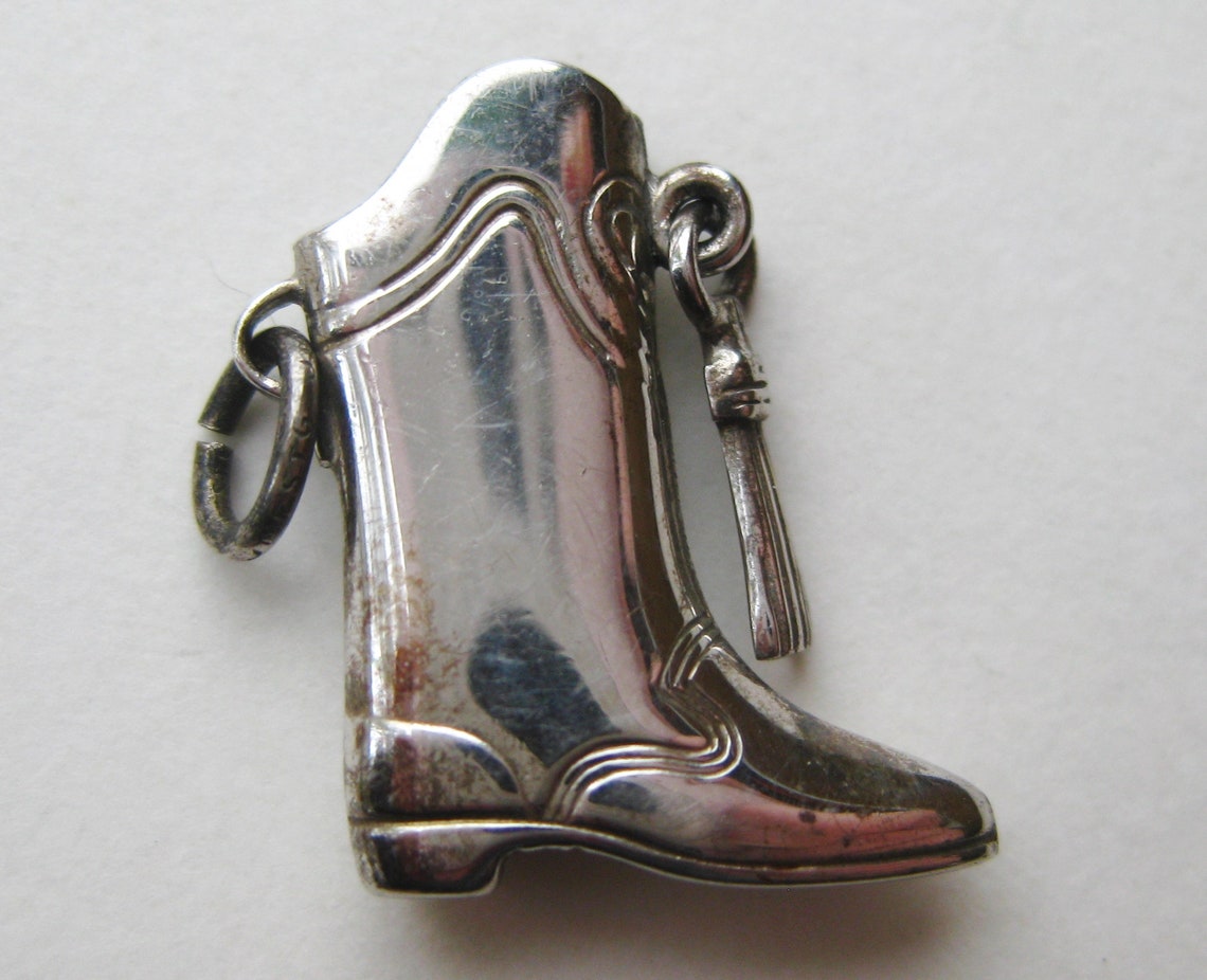 Vintage 50s High School Majorette Tassel Boot Shoe Sterling Etsy