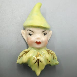 Vintage Keramik Älv Julbrosch Pin Holland Form