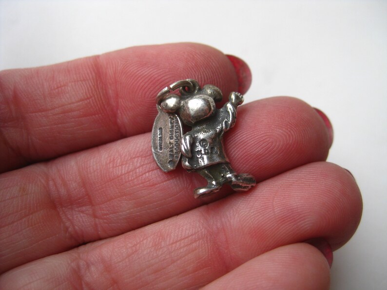Vintage Mickey Mouse Walt Disney Productions WDP Disneyland Sterling Silver Bracelet Charm image 9