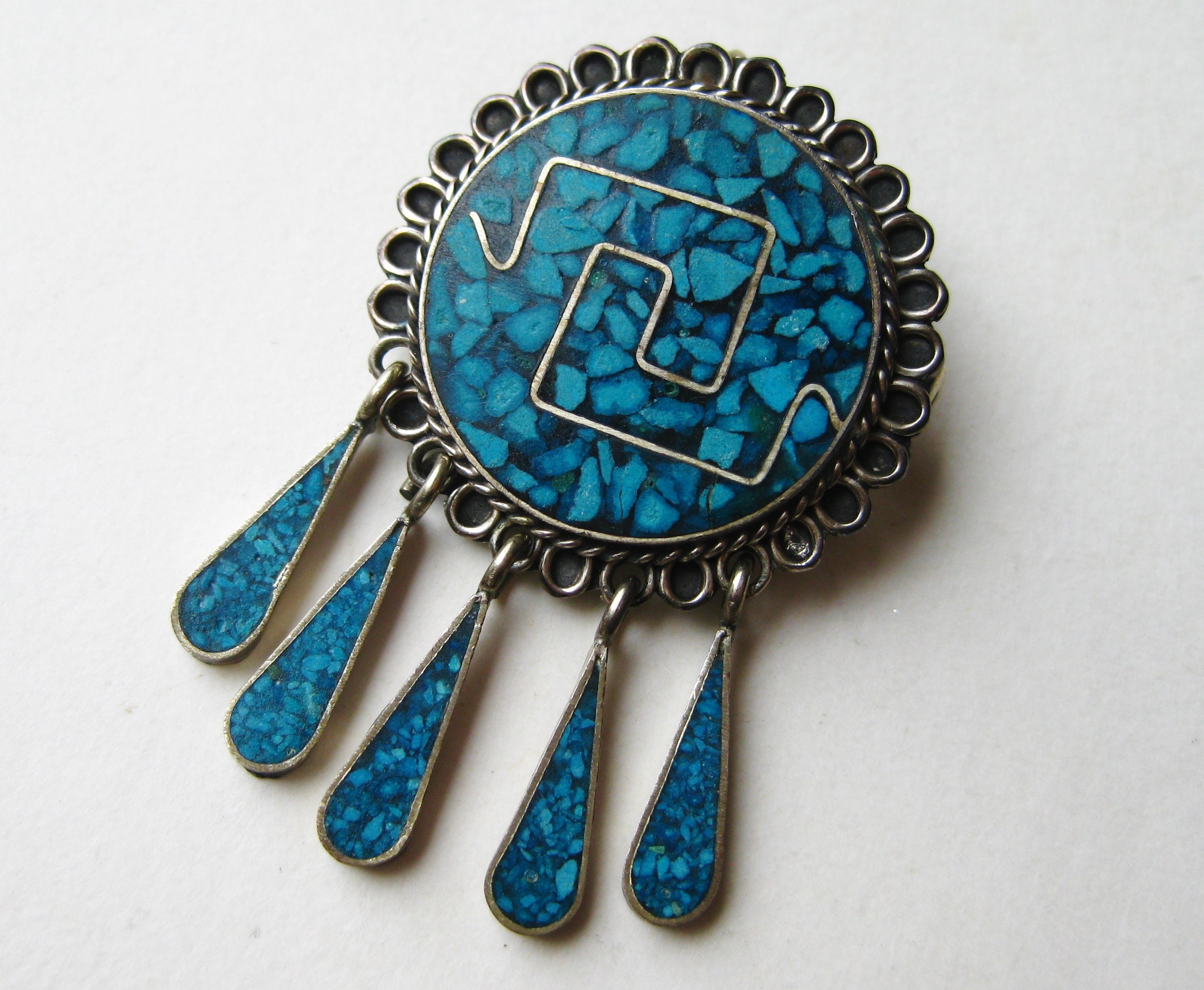 Vintage Sterling Silver Mexican Necklace- In Store