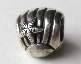 Authentic PANDORA Sterling Silver Seashell Clam Shell Starfish Retired Bracelet Charm 790972
