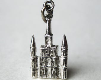 Vintage Charm Sterling Silver St. Louis Cathedral New Orleans Souvenir Bracelet Charm