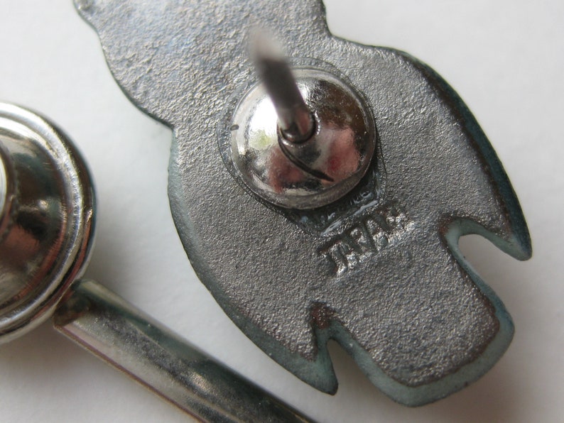 Vintage Toshikane Japanese Arita Porcelain Owl Tie Tack