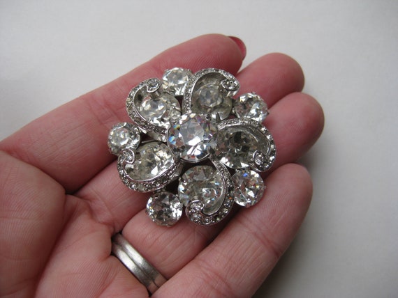 Vintage 50s Eisenberg Ice Sparkling Rhinestone Pi… - image 9