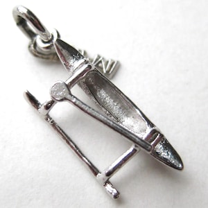 Vintage Charm Hawaii Outrigger Hawaiian Sterling Silver Souvenir Bracelet Charm Necklace Pendant