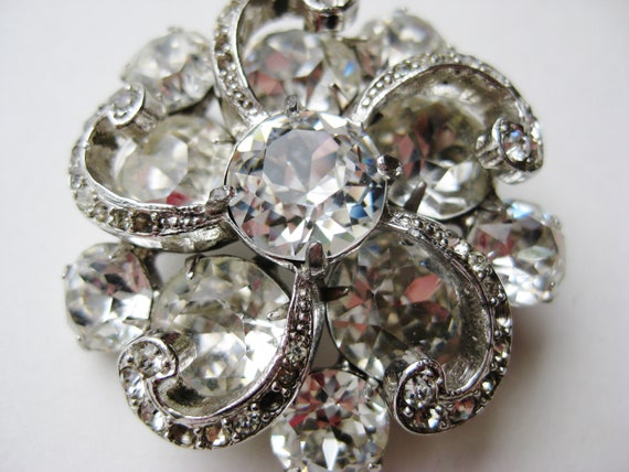 Vintage 50s Eisenberg Ice Sparkling Rhinestone Pi… - image 2