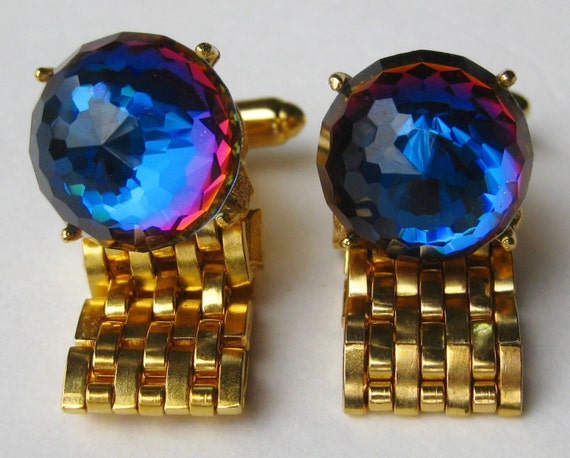 Vintage 50s Jeweled Rainbow Prism Crystal Dante G… - image 2