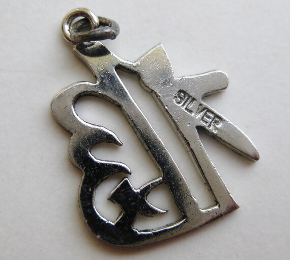 Vintage Chinese Sterling Silver Love Charm Good F… - image 3