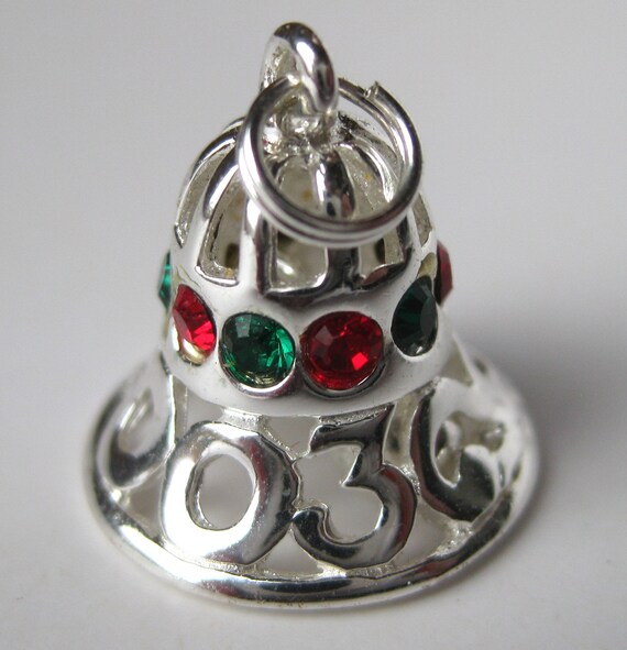 Vintage 2003 Sterling Silver Jeweled Christmas Be… - image 6