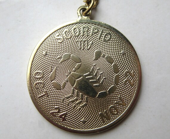 Scorpio Necklace Zodiac Astrology Vintage Necklac… - image 3