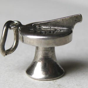 Vintage Charm Sterling Silver 3D Sundial Sun Dial Patio Garden Bracelet Charm
