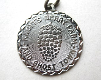 Vintage Charm Sterling Silver Knott's Berry Farm Ghost Town Souvenir Bracelet Travel Charm