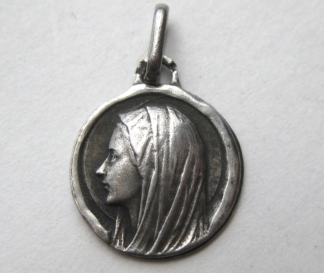 Vintage French Sterling Silver Our Lady of Lourdes Virgin Mary ...