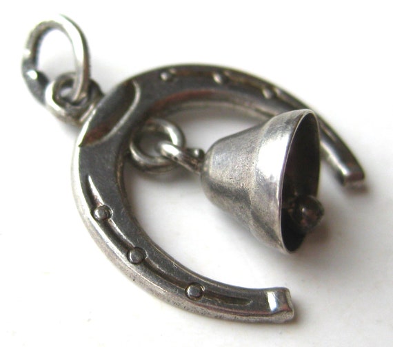 Vintage Good Luck Charm Sterling Silver Lucky Hor… - image 2