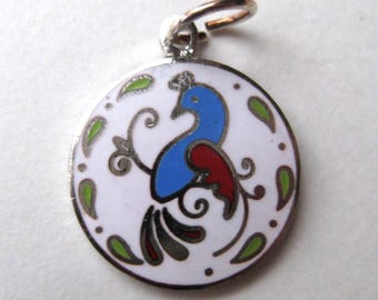 Pennsylvania Dutch Hex-Zeichen Distelfink Good Luck Vintage Emaille Armband Charm