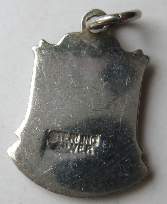 Scotland Charm Sterling Silver Travel Shield Enam… - image 3