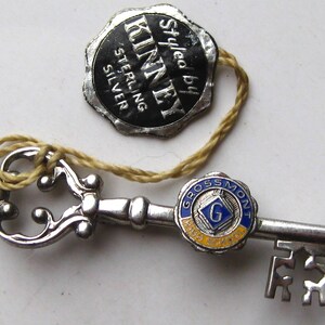 Grossmont High School San Diego Sterling Silver Enamel Key Pin Brooch